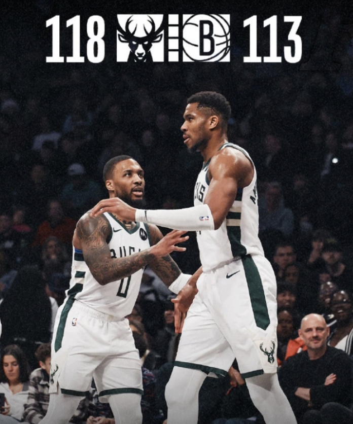 雄鹿客场击败篮网，东部前四实力稳固的简单介绍